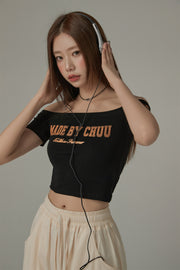 Made By Chuu Off-The-Shoulder Slim T-Shirt