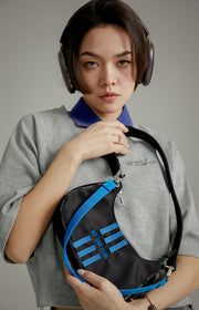 Half Moon Noe Colorblock Line Shoulder Bag