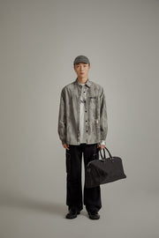 Grayscale Printed Loose Fit Shirt