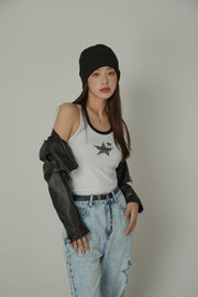 Chuu Star Center Basic Sleeveless T-Shirt