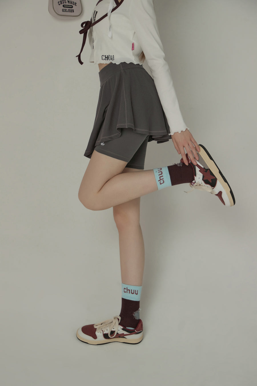 CHUU Sporty Daily Biker Shorts And Tennis Skirt