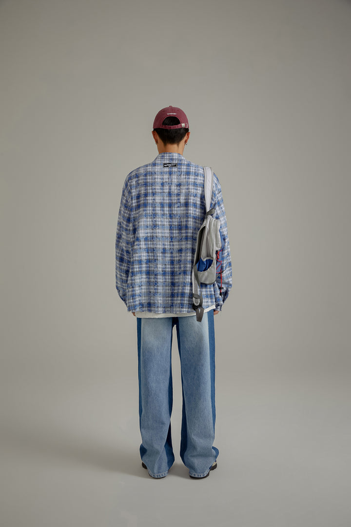 Pocket Logo Check Long Sleeve Loosefit Shirt