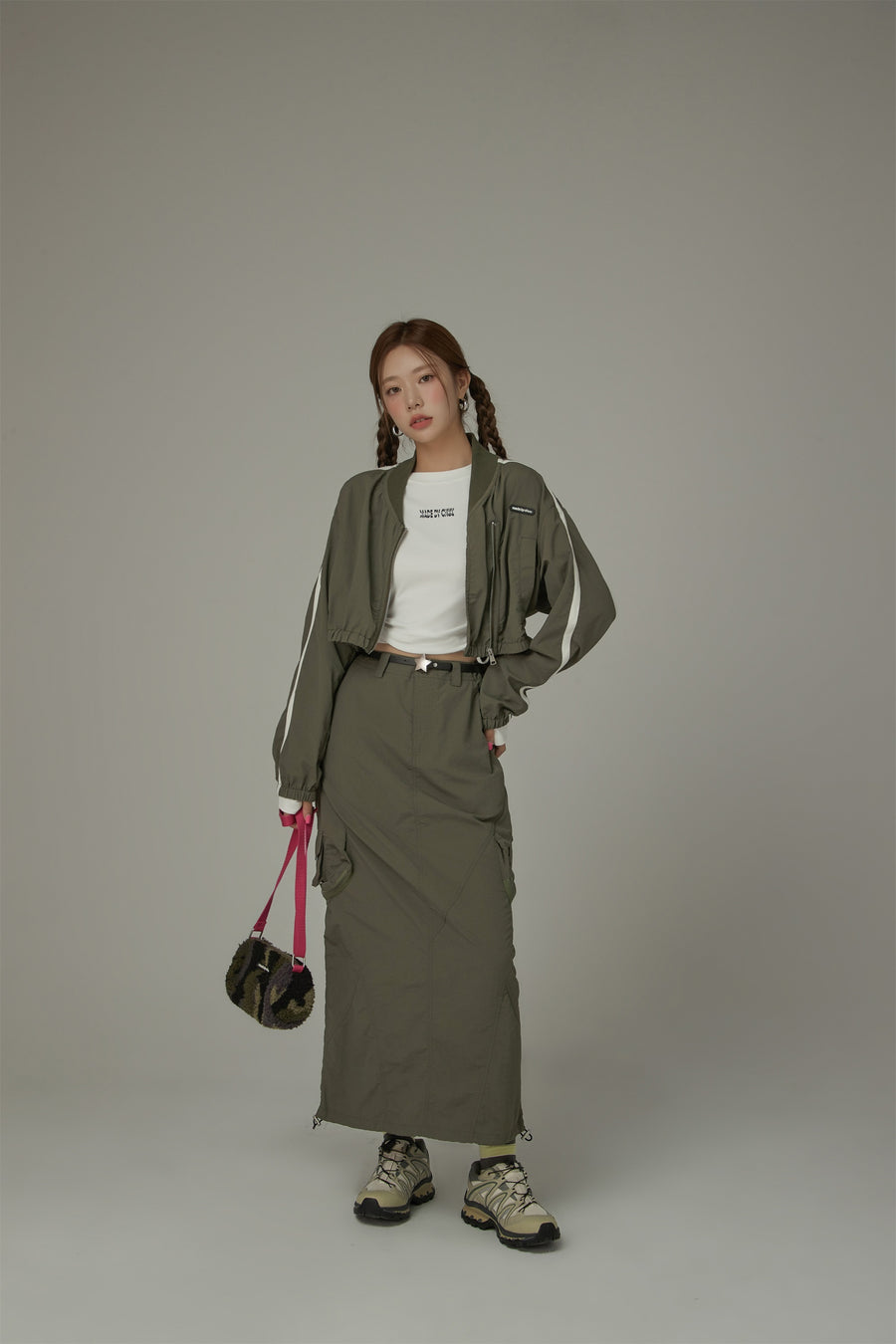 CHUU Cargo Pockets Maxi Skirt