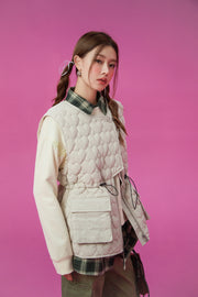 Heart Quilted Padded Vest