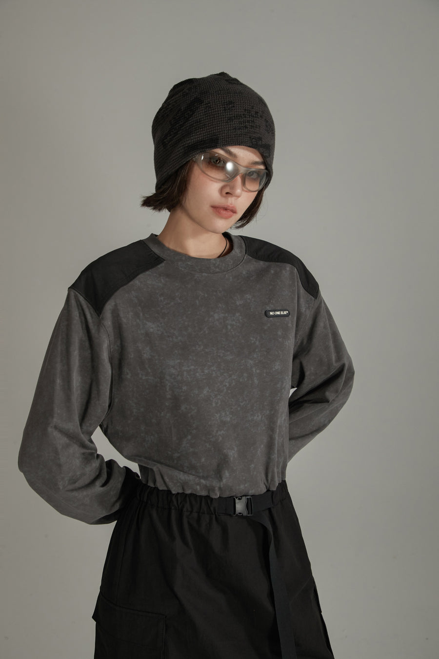 CHUU Contrast Pocket Long Dress