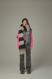 Striped Fringe Muffler