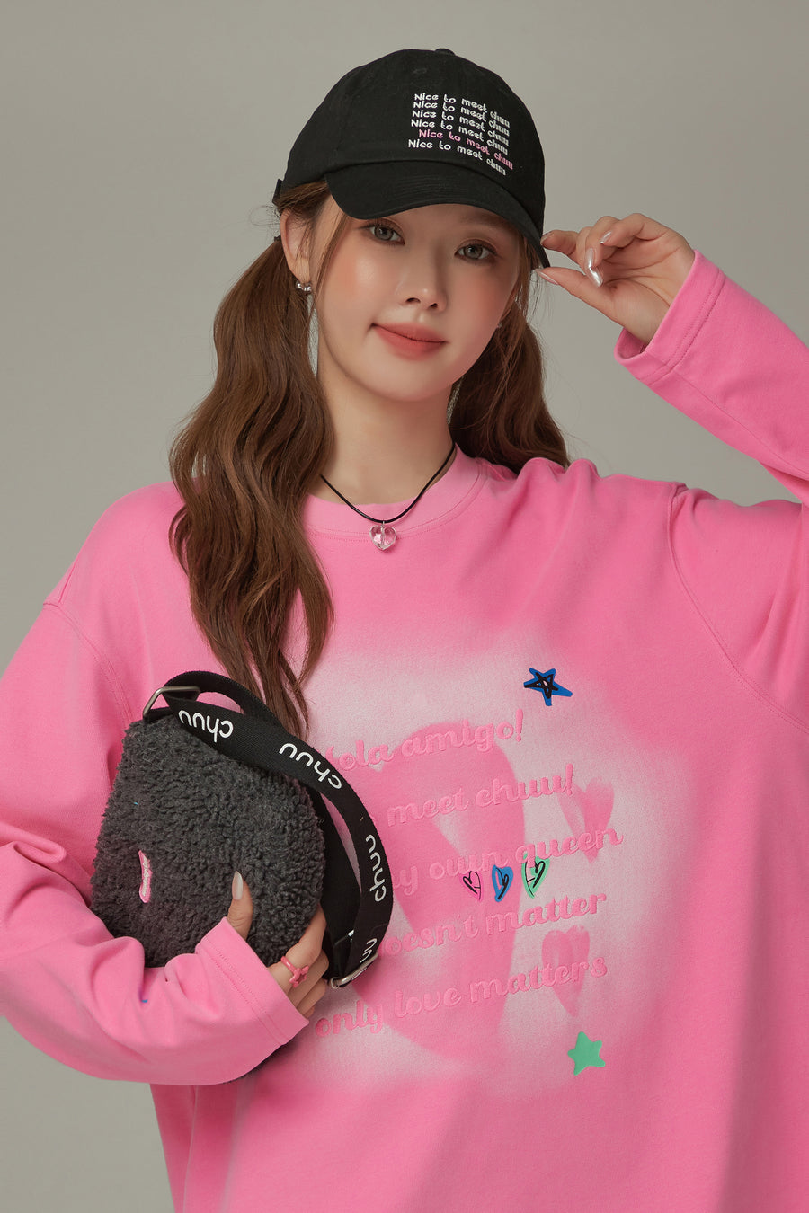 CHUU Heart Star Boxy T-Shirt