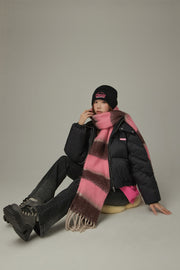 Colored Hooded Simple Padded Jacket