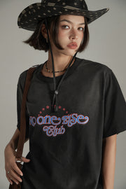 Noe Club Stars Printed Boxy Short Sleeve T-Shirt