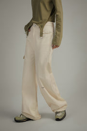 Frayed Sides Pocket Pants