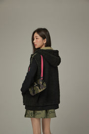 Fleece Vest Hooded Jacket