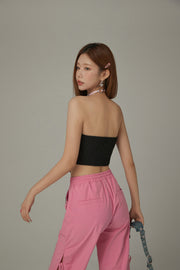 Lined Logo Unbalanced Tube Top