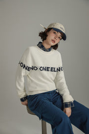 Logo Lettering Basic Knit Sweater