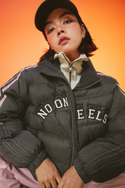 Logo Duck Down High Neck Padded Jacket