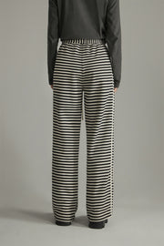 Elastic Waist Stripe Casual Pants