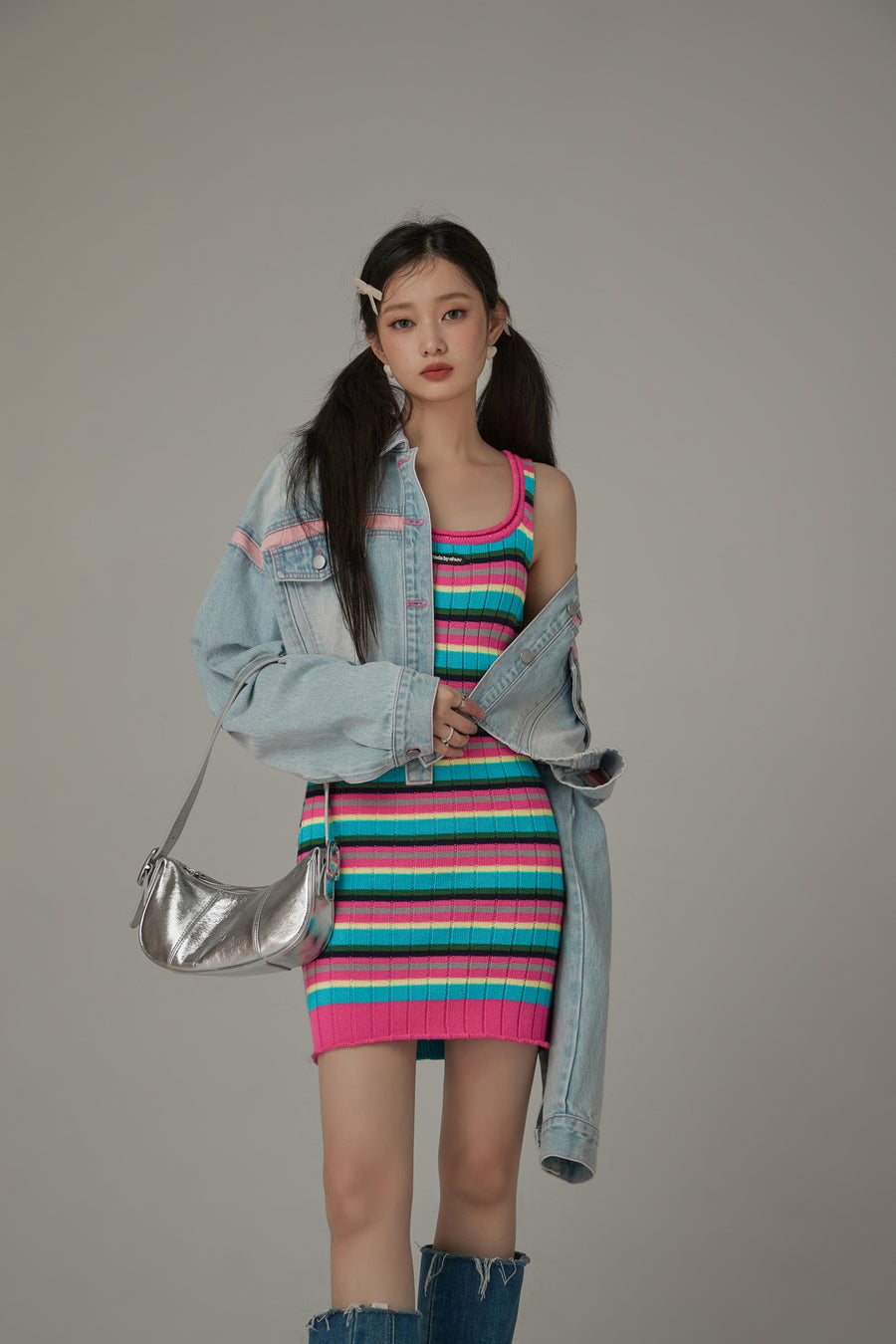 CHUU Rainbow Sleeveless Slim Dress