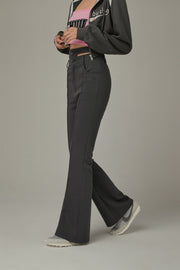 Slit Semi Bootcut Pants