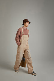 Simple Cargo Overall Pants