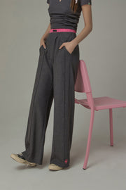 Wide Double Banding Loose Fit Pants