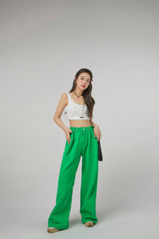 Summer Adjustable High Waist Wide Leg Pants