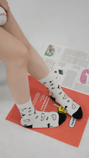 Made By Chuu Heart Cherries High Socks