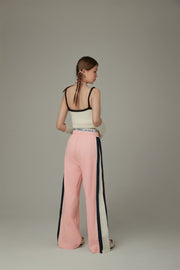 Heart Embroidered Wide Pants