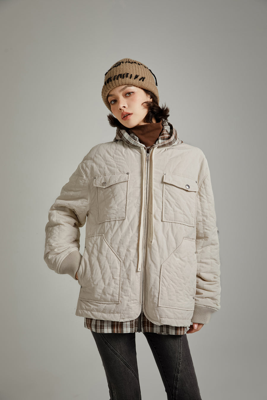 CHUU Pocket Quilted Jacket