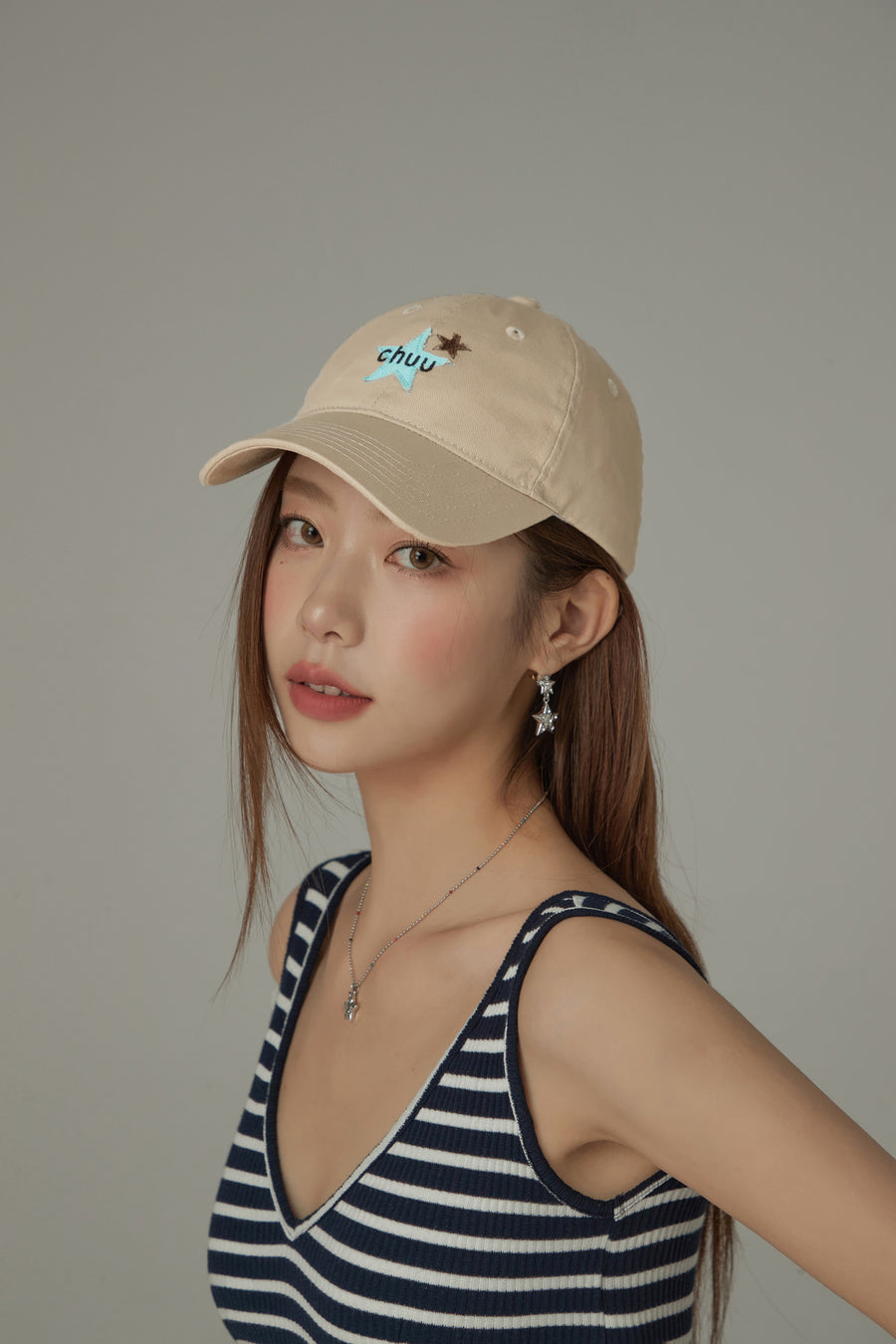 CHUU Star Embroidered Ball Cap