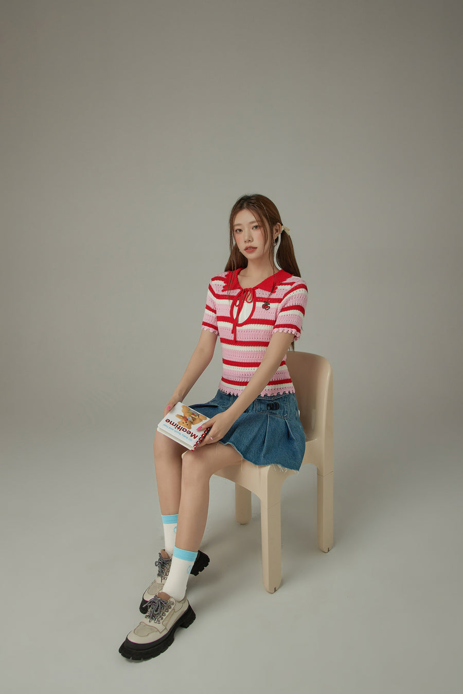 CHUU Heart Chuu Logo Ankle Socks