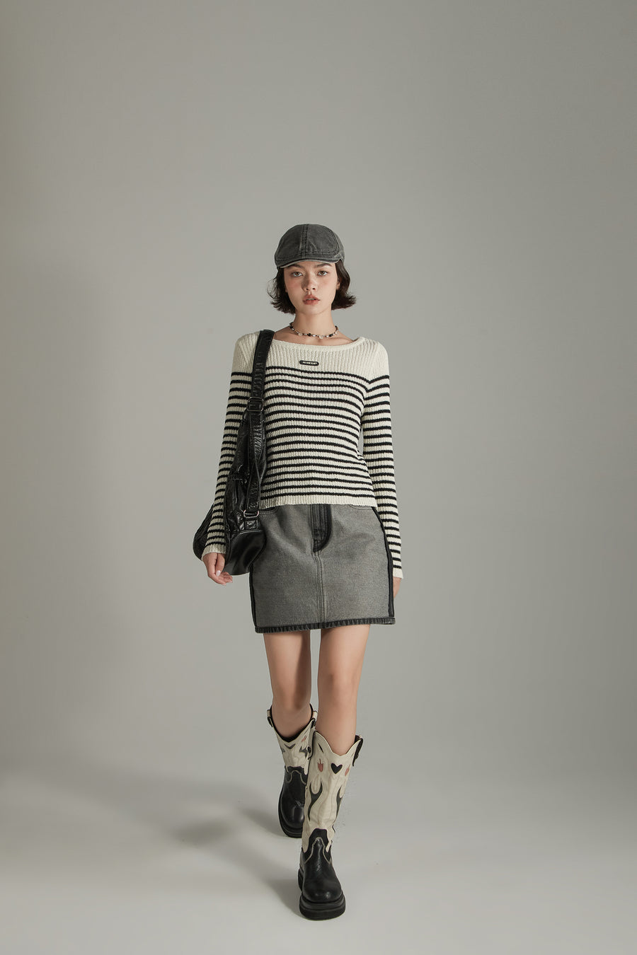 CHUU Simple Stripe Knit Sweater