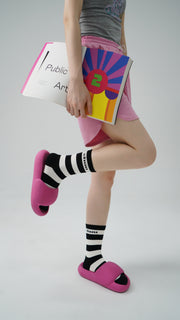 Logo Basic Striped High Socks