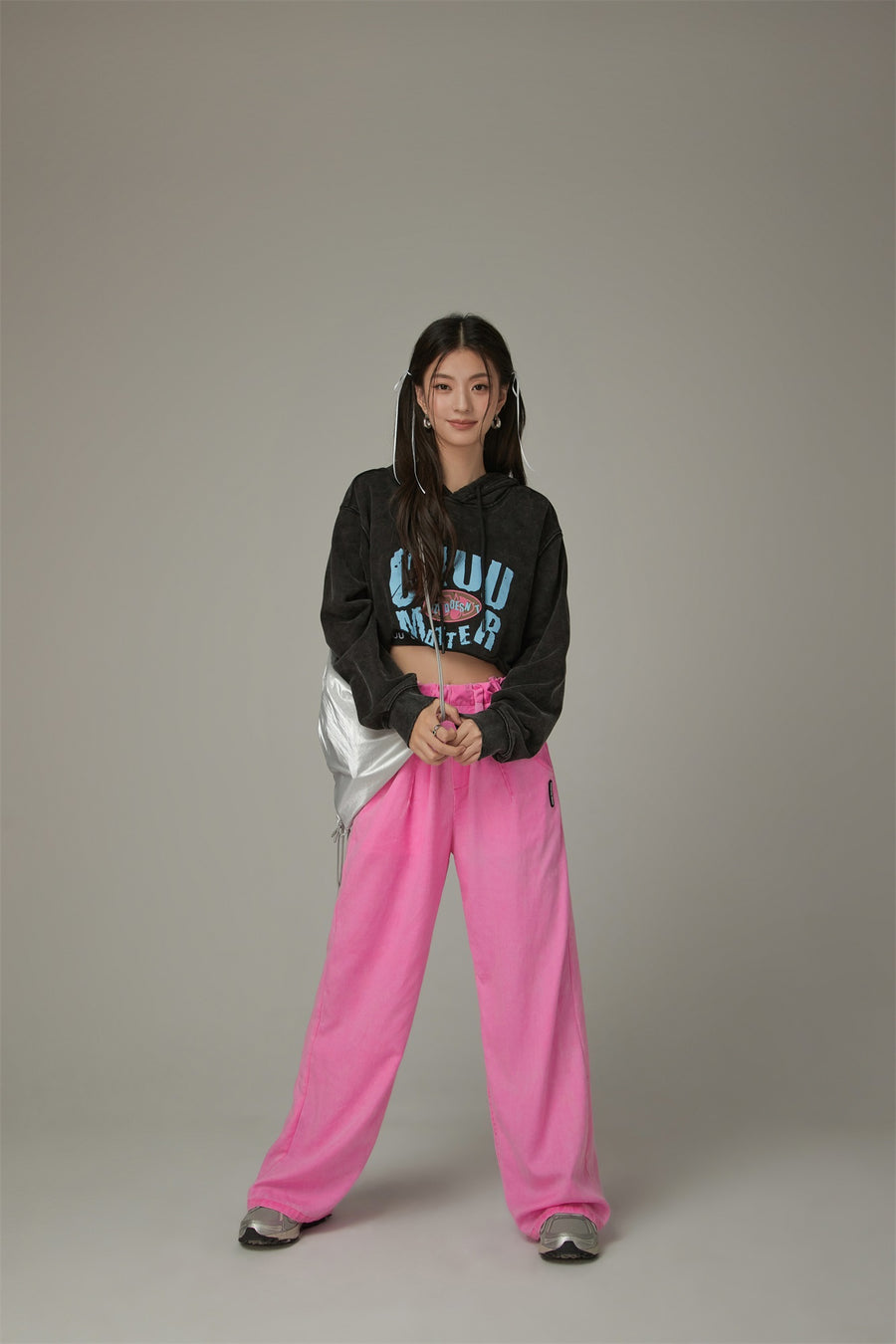 CHUU Draw String Wide Pants