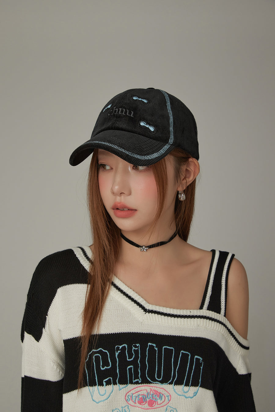 CHUU Stitch Embroidery Ball Cap