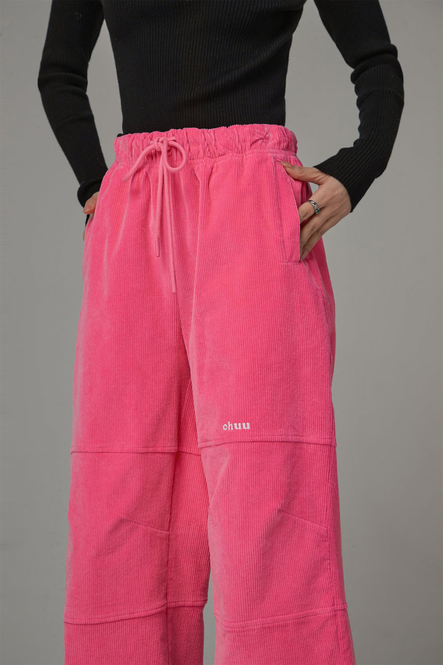 CHUU Casual String Corduroy Pants