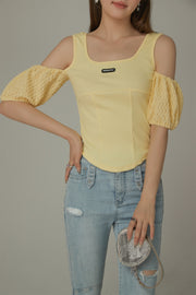 Puff Sleeve Off The Shoulder Blouse