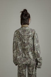 Forest Print Long Sleeve Jacket