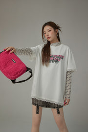 Logo Lace Loose Fit T-Shirt