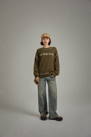 Logo Boxy Stitch Knit Sweater