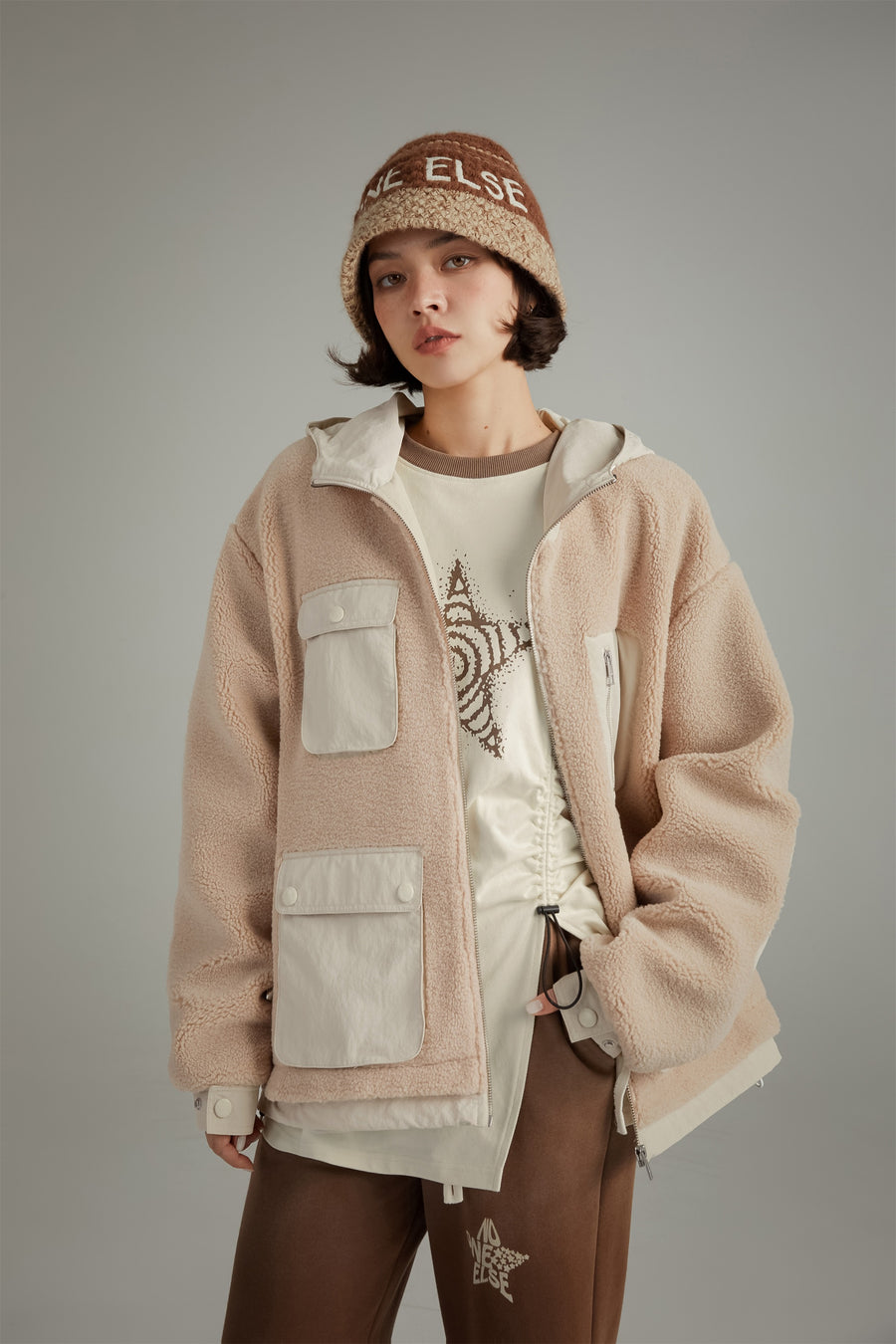 CHUU Hooded Fleece Jacket