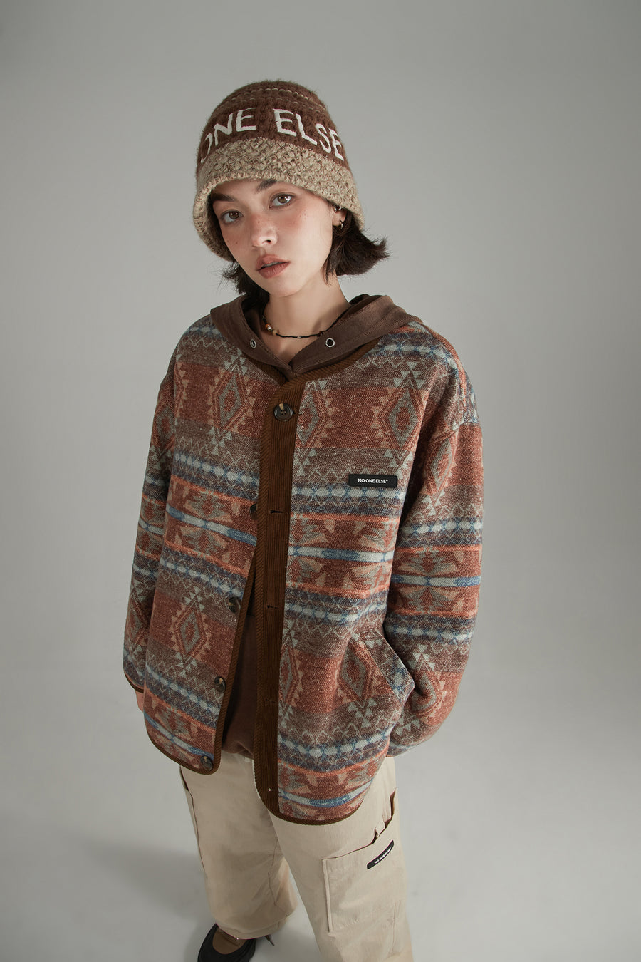 CHUU Vintage Oversized Pattern Jacket