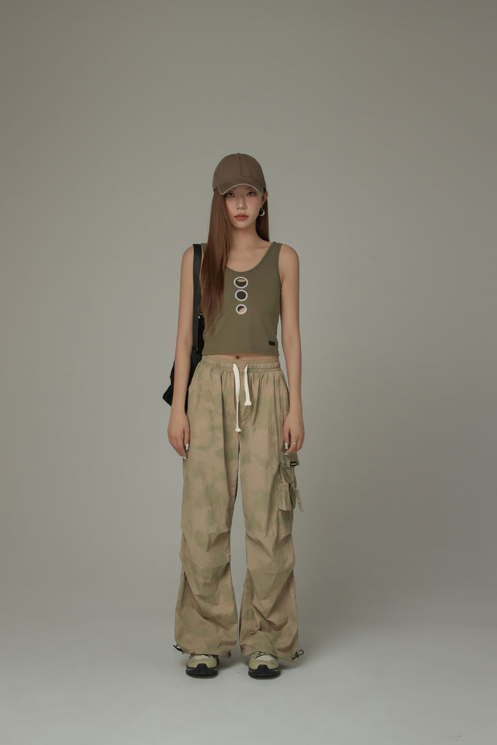 Color Cargo String Pants