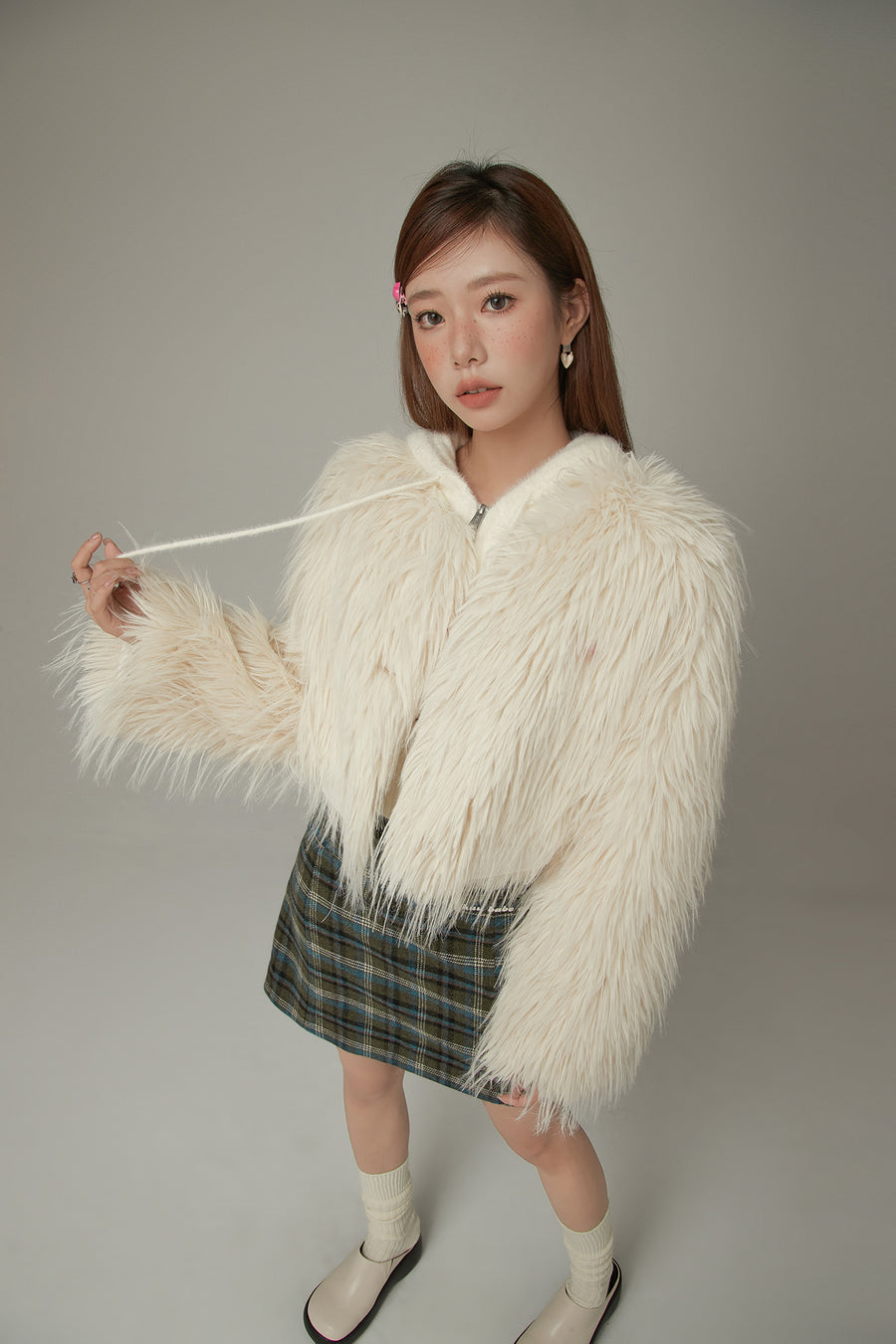 CHUU Faux Fur Loose Fit Jacket