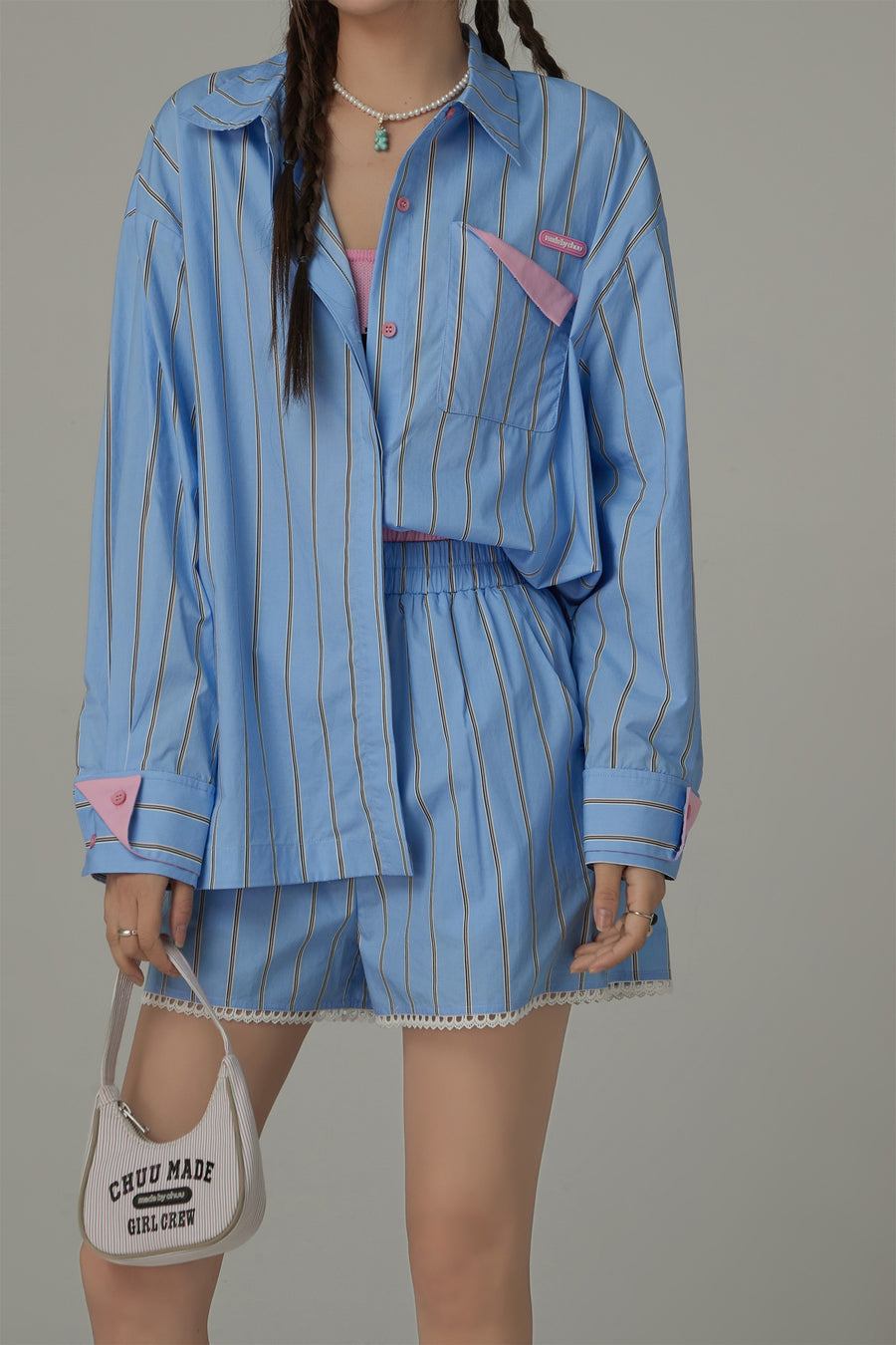 CHUU Striped Loose Fit Long Sleeve Shirt