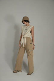 Cargo String Wide Casual Pants