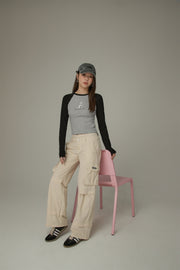 Cargo Wide High Waist Pocket Loose Casual Pants