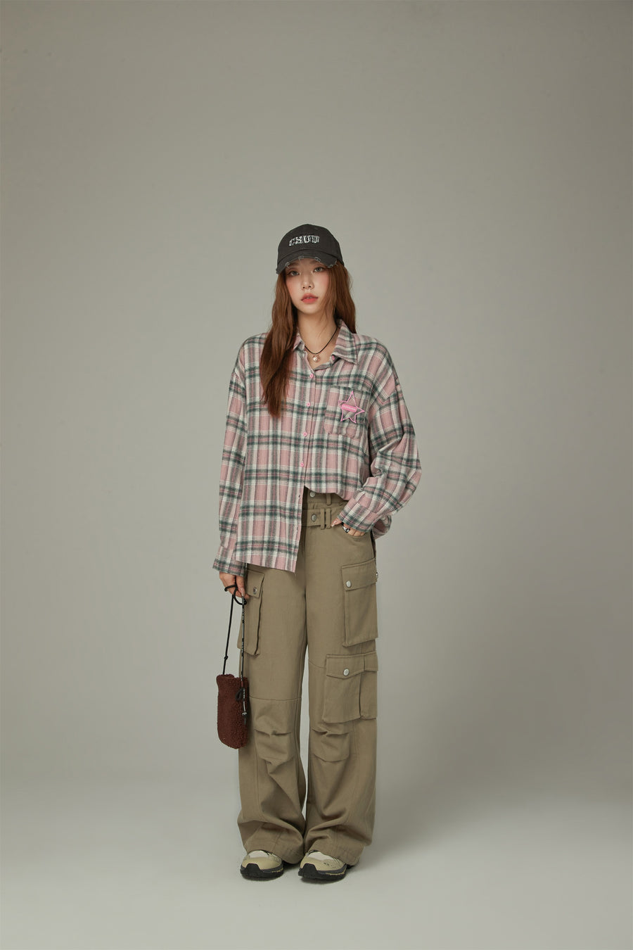 CHUU Boxy Check Shirt