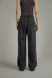 Simple Wide Casual String Pants