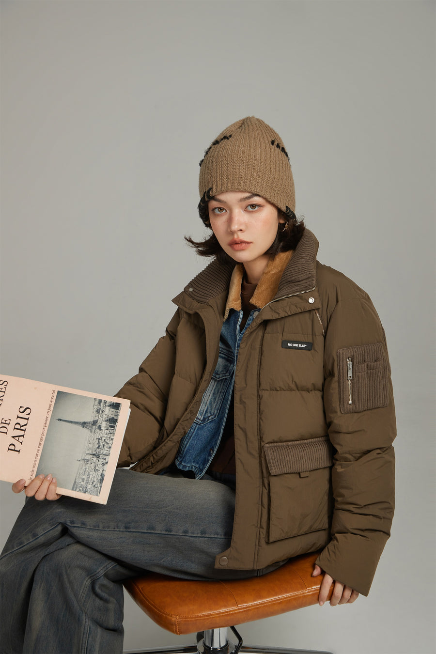 CHUU Raglan Big Pocket Padded Jacket