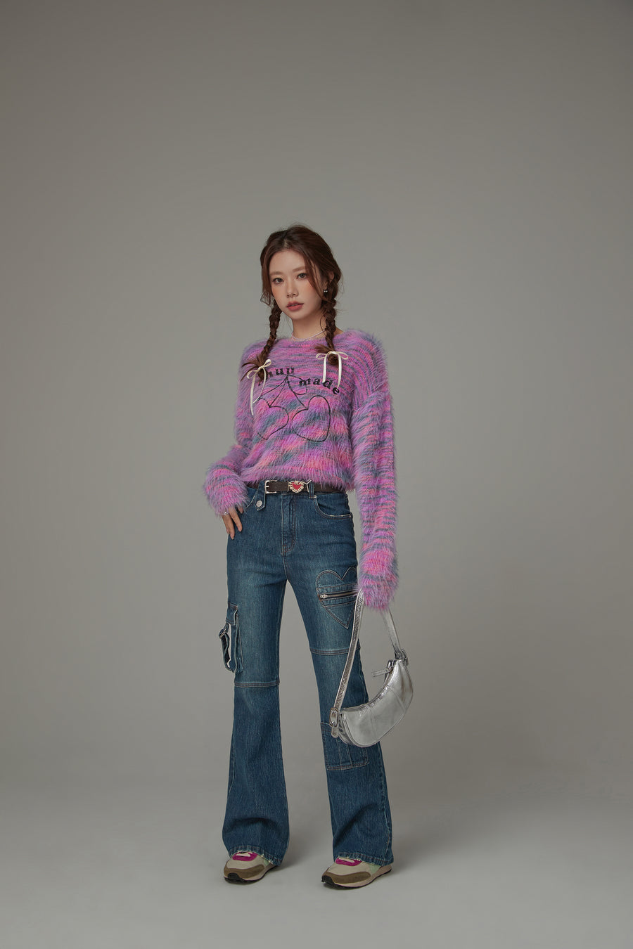 CHUU Pocket Lined Bootcut Denim Jeans