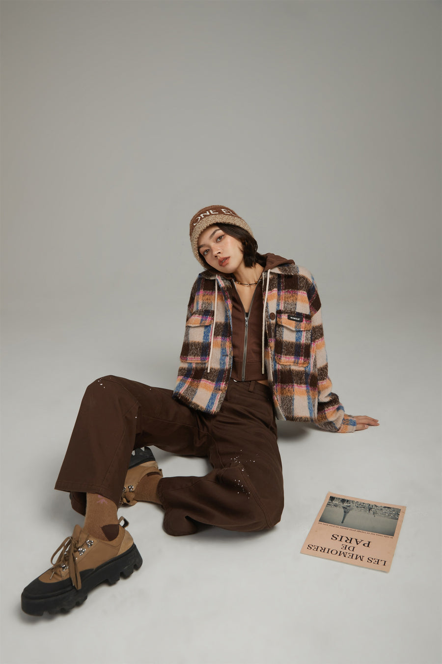 CHUU Check Vintage Coat